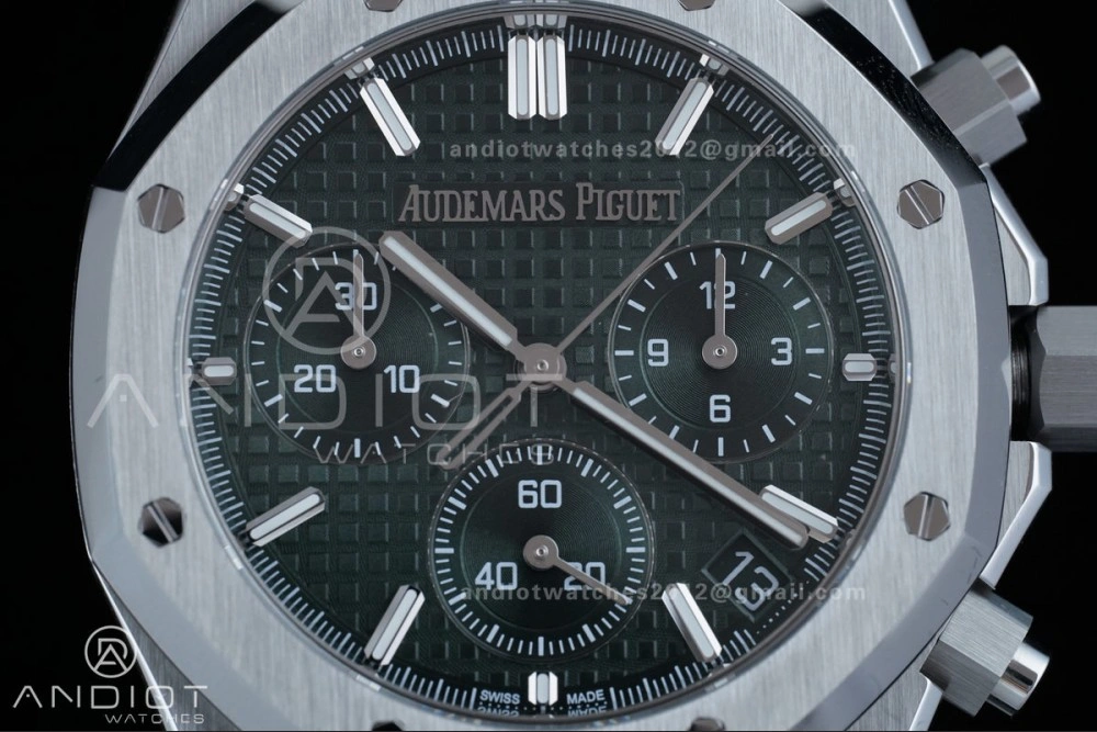 BestValue Royal Oak Chrono 26240 SS APSF 1:1 Best Edition Green Dial on SS Bracelet SA4401 Super Clone 158