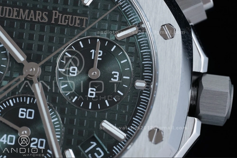BestValue Royal Oak Chrono 26240 SS APSF 1:1 Best Edition Green Dial on SS Bracelet SA4401 Super Clone 158