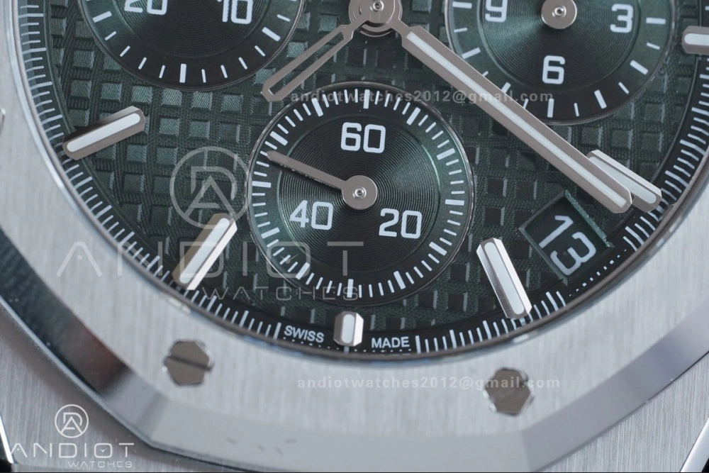 BestValue Royal Oak Chrono 26240 SS APSF 1:1 Best Edition Green Dial on SS Bracelet SA4401 Super Clone 158
