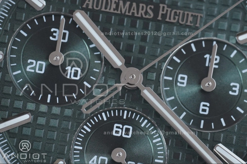 BestValue Royal Oak Chrono 26240 SS APSF 1:1 Best Edition Green Dial on SS Bracelet SA4401 Super Clone 158