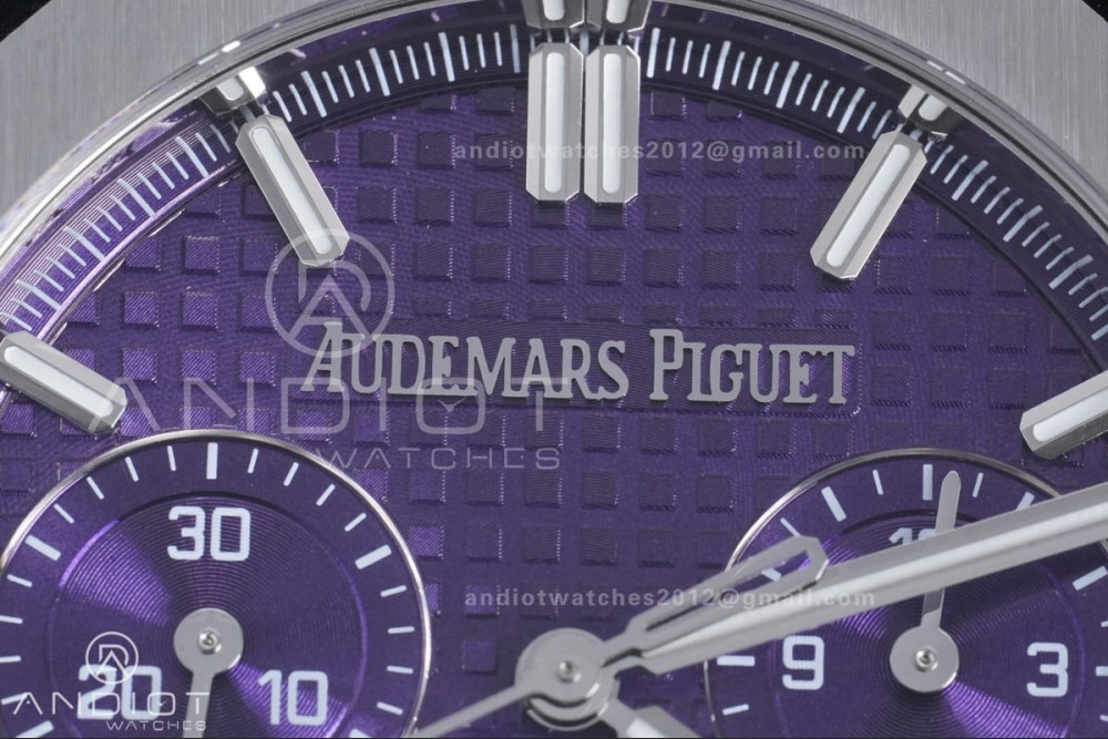 Minimalist Royal Oak Chrono 26240 SS APSF 1:1 Best Edition Purple Dial on SS Bracelet SA4401 Super Clone 148