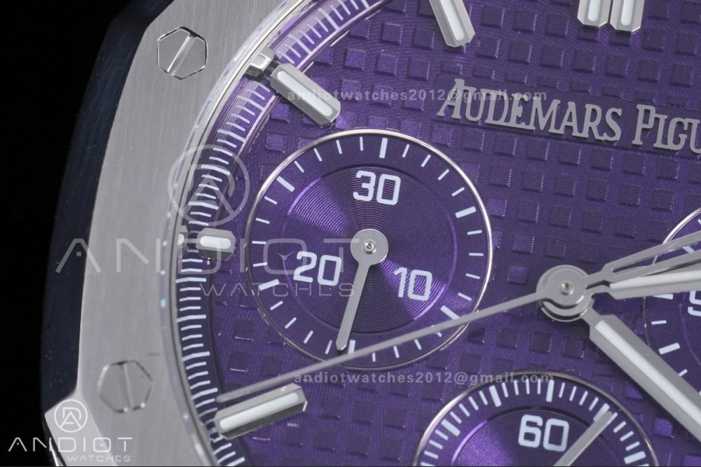 Minimalist Royal Oak Chrono 26240 SS APSF 1:1 Best Edition Purple Dial on SS Bracelet SA4401 Super Clone 148