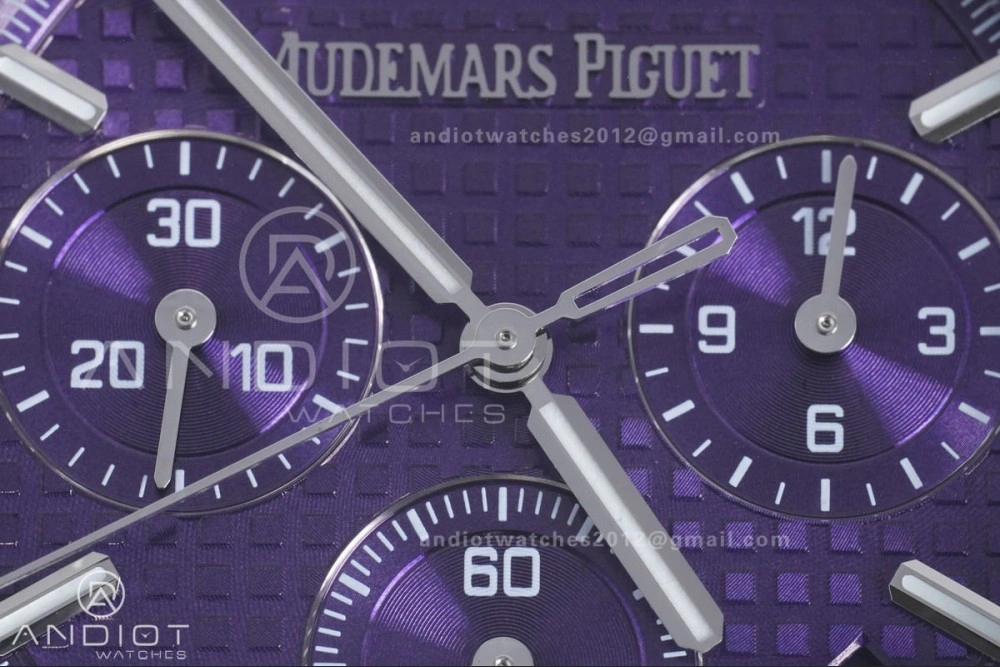 Minimalist Royal Oak Chrono 26240 SS APSF 1:1 Best Edition Purple Dial on SS Bracelet SA4401 Super Clone 148