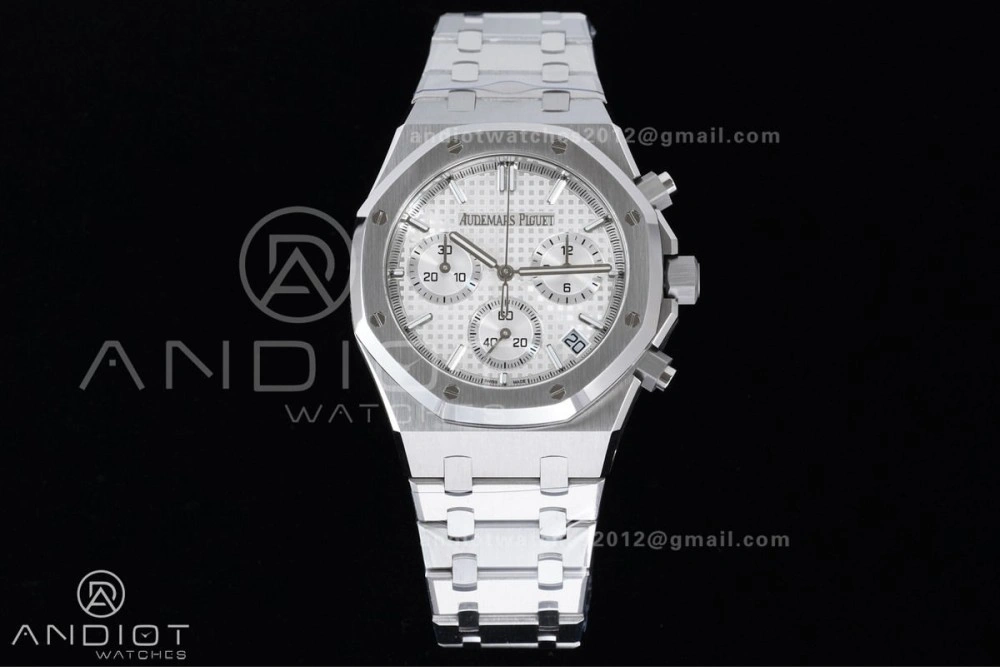 Royal Oak Chrono 26240 SS APSF 1:1 Best Edition White Dial on SS Bracelet SA4401 Super Clone Modern 152