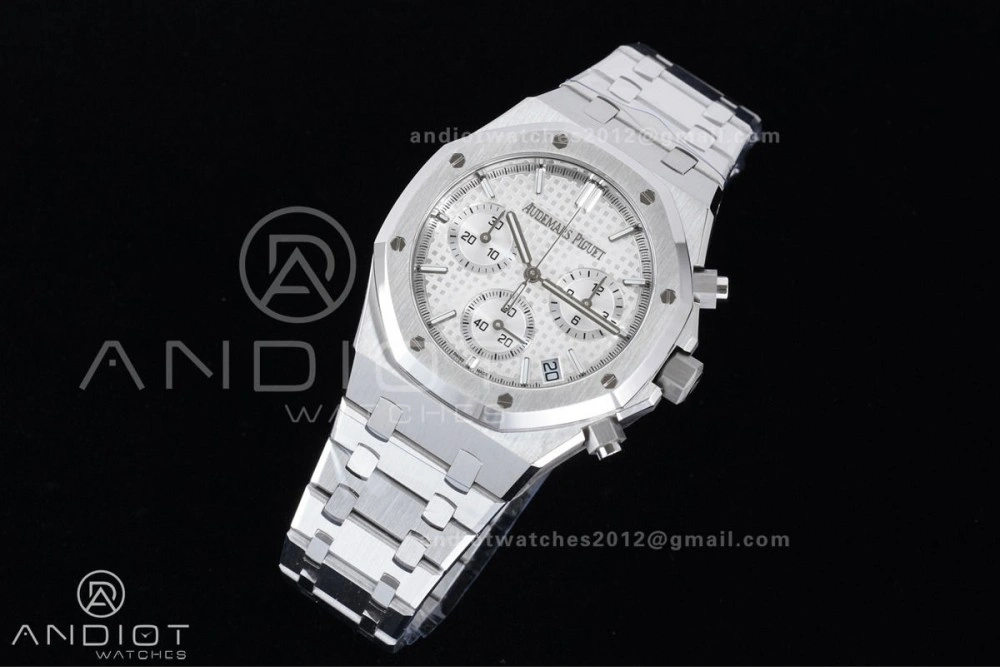 Royal Oak Chrono 26240 SS APSF 1:1 Best Edition White Dial on SS Bracelet SA4401 Super Clone Modern 152