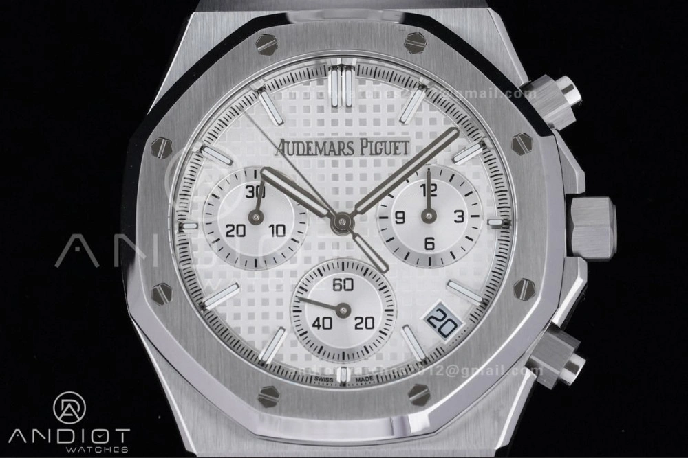 Royal Oak Chrono 26240 SS APSF 1:1 Best Edition White Dial on SS Bracelet SA4401 Super Clone Modern 152