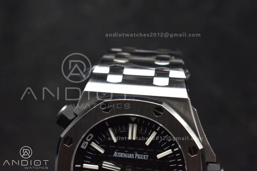 Royal Oak Offshore Diver 15703 APSF 1:1 Best Edition Black Dial on SS Bracelet SA3120 Super Clone Flexible 151