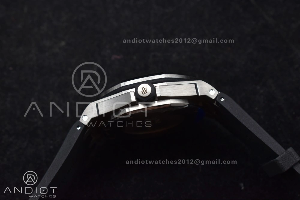 Minimalist Royal Oak Offshore Diver 15703 ZF 1:1 Best Edition Black Dial on Black Rubber Strap A 153
