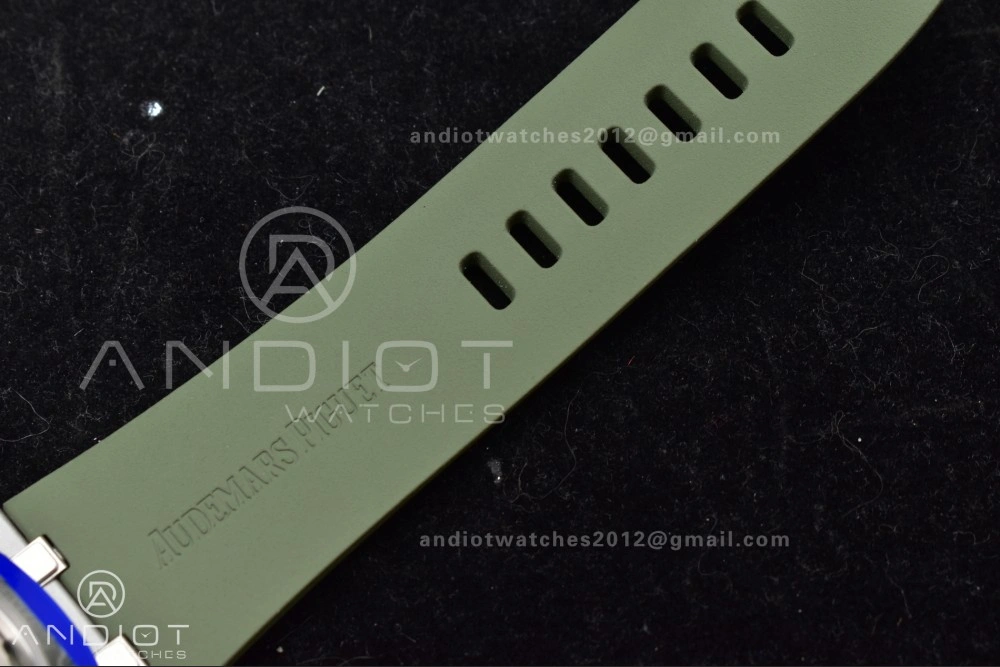 Royal Oak Offshore Diver 15720 SS APSF 1:1 Best Edition Green Dial on Green Rubber Strap A4308 Super Clone Practical 157