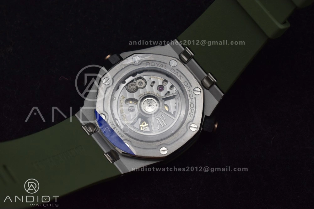 Royal Oak Offshore Diver 15720 SS APSF 1:1 Best Edition Green Dial on Green Rubber Strap A4308 Super Clone Practical 157