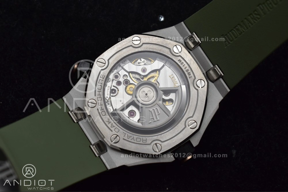 Royal Oak Offshore Diver 15720 SS APSF 1:1 Best Edition Green Dial on Green Rubber Strap A4308 Super Clone Practical 157