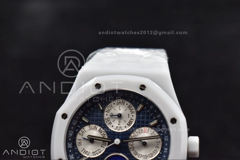 Royal Oak Perpetual Calendar 26579cb White Ceramic APSF Best Edition on Ceramic Bracelet A ZeroBulk 154