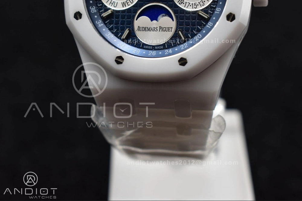 Royal Oak Perpetual Calendar 26579cb White Ceramic APSF Best Edition on Ceramic Bracelet A ZeroBulk 154