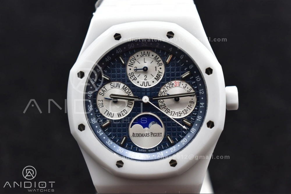 Royal Oak Perpetual Calendar 26579cb White Ceramic APSF Best Edition on Ceramic Bracelet A ZeroBulk 154