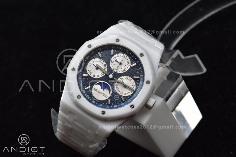 Royal Oak Perpetual Calendar 26579cb White Ceramic APSF Best Edition on Ceramic Bracelet A ZeroBulk 154