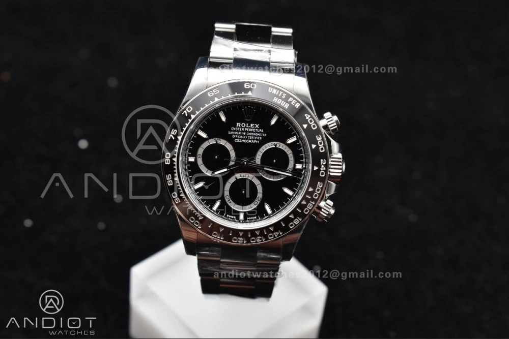 SBF VS Factory 1:1 Rolex Daytona 126500 Black Dial in 904L Steel SL4801 Movement SunProtective 1051