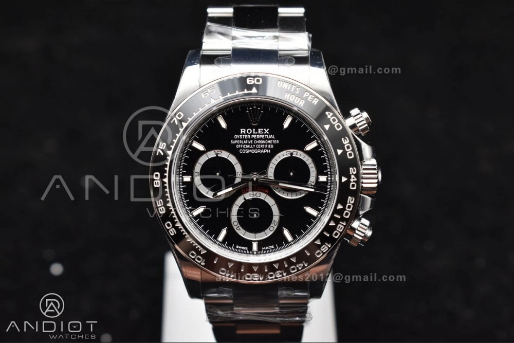 SBF VS Factory 1:1 Rolex Daytona 126500 Black Dial in 904L Steel SL4801 Movement SunProtective 1051