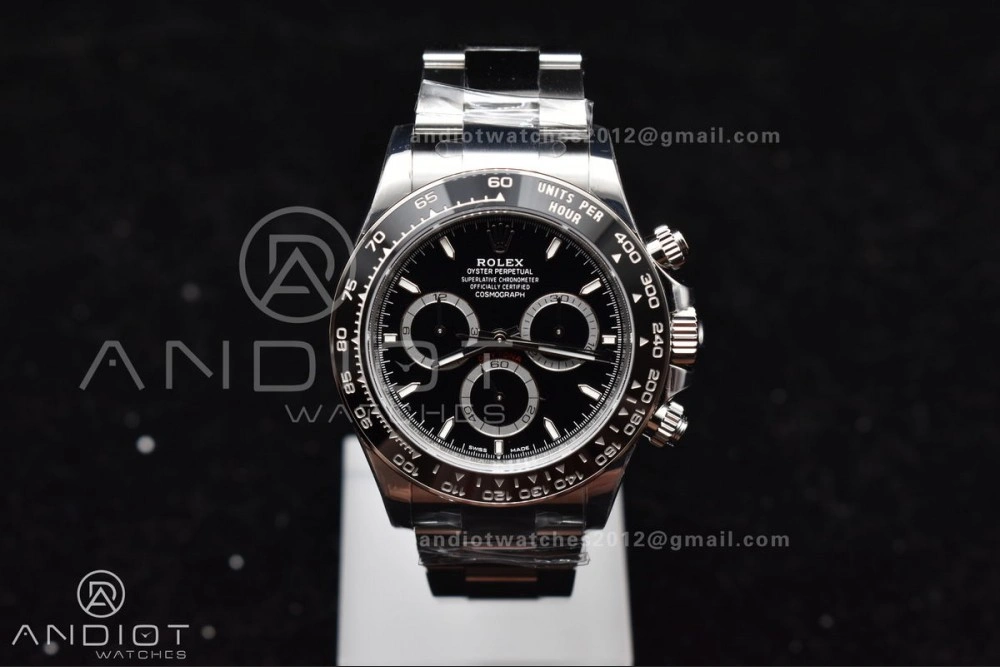 SBF VS Factory 1:1 Rolex Daytona 126500 Black Dial in 904L Steel SL4801 Movement SunProtective 1051