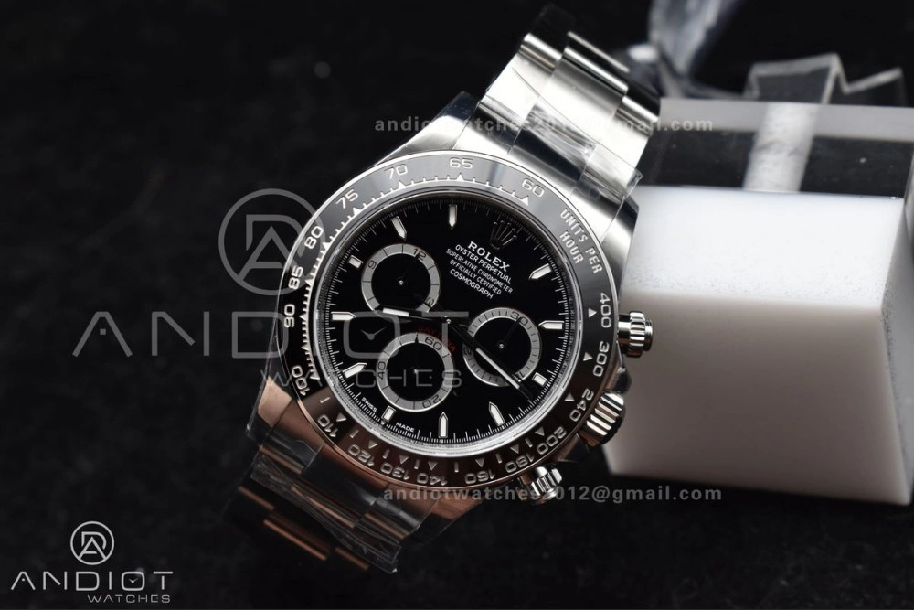 SBF VS Factory 1:1 Rolex Daytona 126500 Black Dial in 904L Steel SL4801 Movement SunProtective 1051