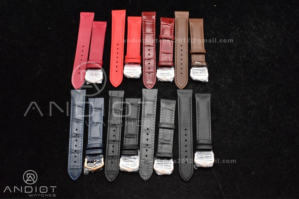 Minimalist Santos Dumont 31.4mm SS RG AF 1:1 Best Edition Silver Dial on Black Leather Strap A 249