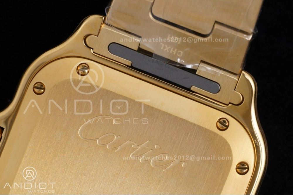 Santos de Cartier 35mm BVF 1:1 Best Edition YG White Dial on YG Smart-Links Bracelet MIYOTA Chic 226