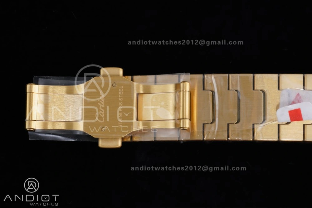 Santos de Cartier 35mm BVF 1:1 Best Edition YG White Dial on YG Smart-Links Bracelet MIYOTA Chic 226