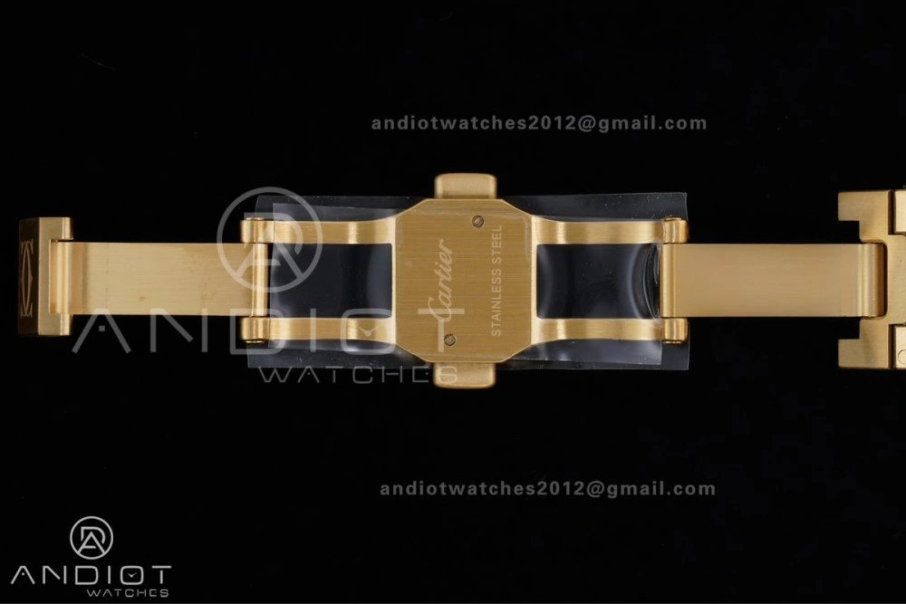 Santos de Cartier 35mm BVF 1:1 Best Edition YG White Dial on YG Smart-Links Bracelet MIYOTA Chic 226