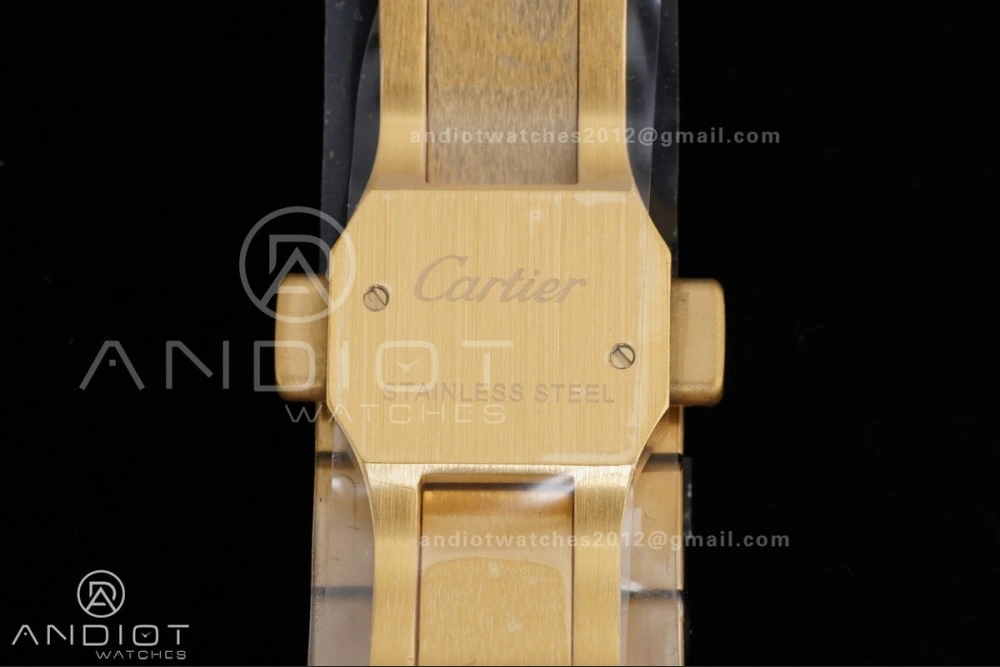 Santos de Cartier 35mm BVF 1:1 Best Edition YG White Dial on YG Smart-Links Bracelet MIYOTA Chic 226
