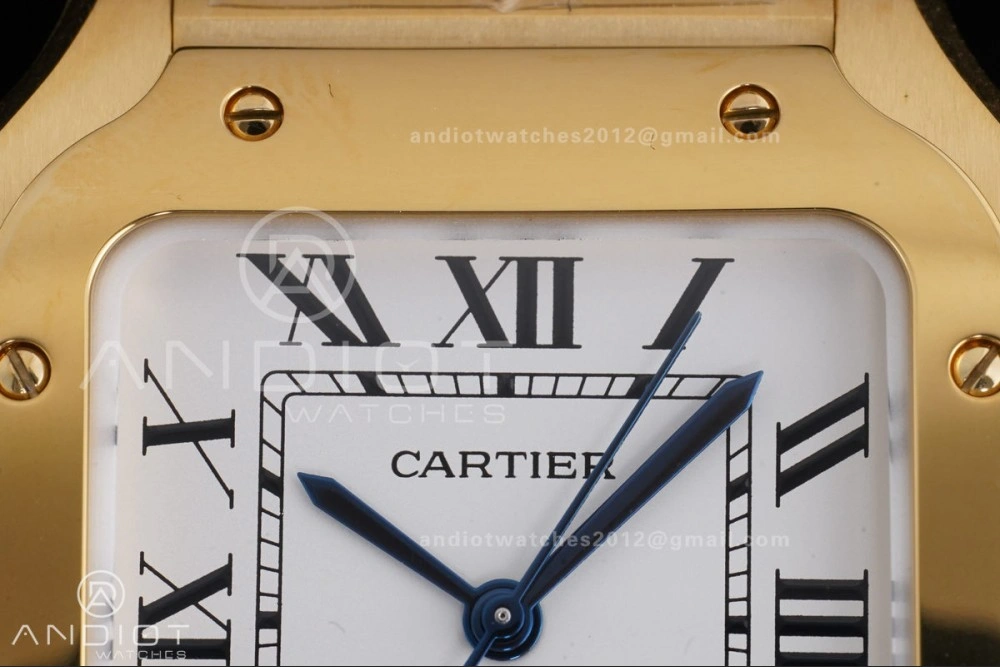 Santos de Cartier 35mm BVF 1:1 Best Edition YG White Dial on YG Smart-Links Bracelet MIYOTA Chic 226
