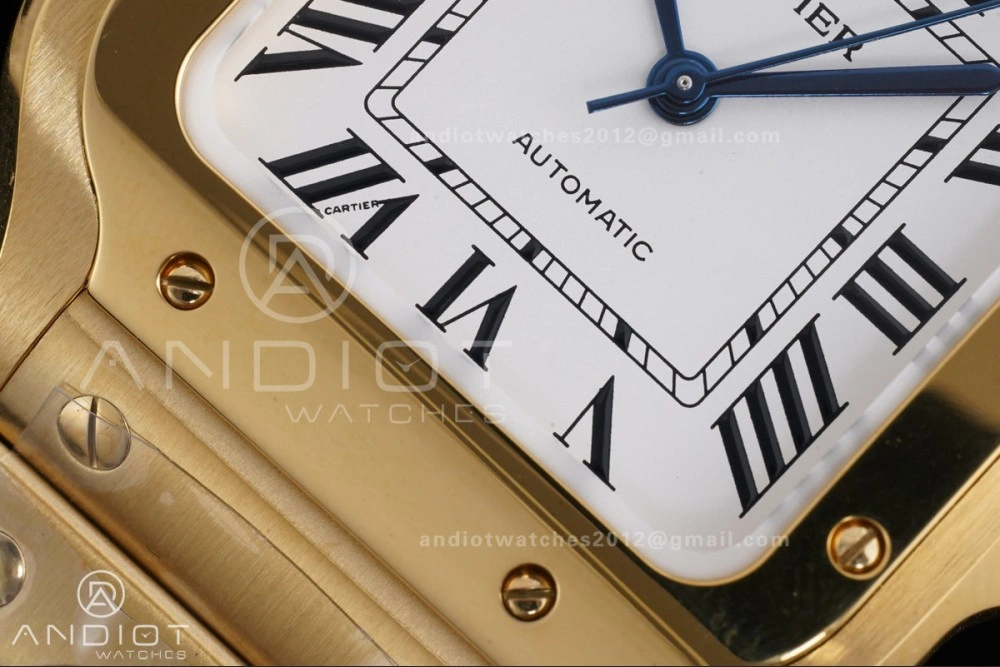 Santos de Cartier 35mm BVF 1:1 Best Edition YG White Dial on YG Smart-Links Bracelet MIYOTA Chic 226