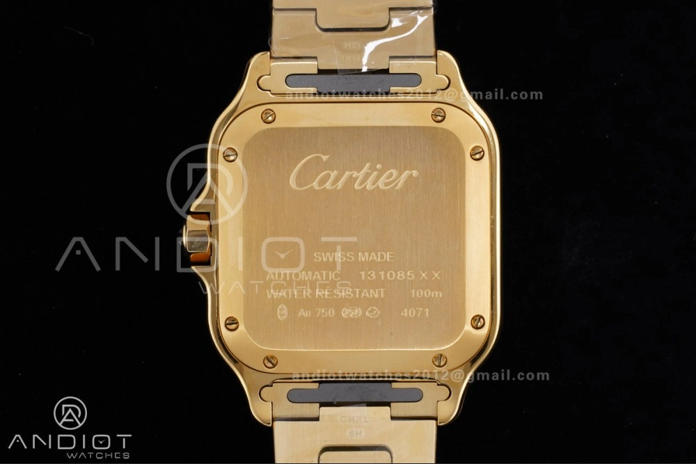 Santos de Cartier 35mm BVF 1:1 Best Edition YG White Dial on YG Smart-Links Bracelet MIYOTA Chic 226