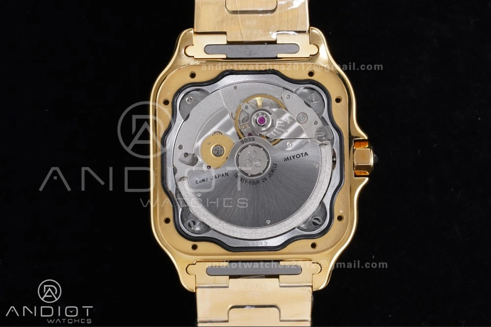 Santos de Cartier 35mm BVF 1:1 Best Edition YG White Dial on YG Smart-Links Bracelet MIYOTA Chic 226