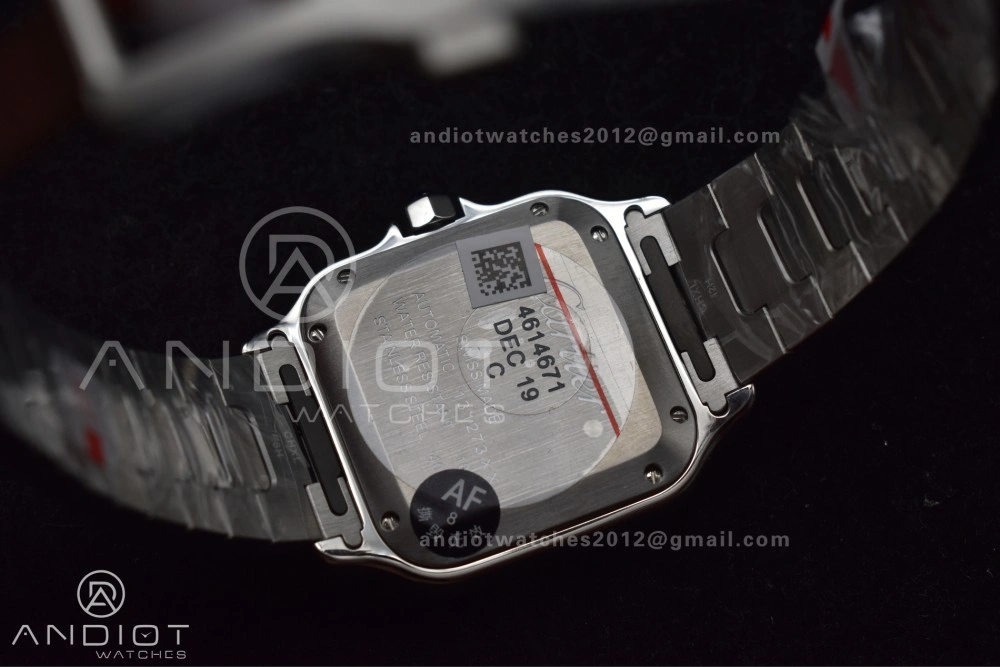 Santos de Cartier 35mm SS AF 1:1 Best Edition Gray Dial on SS Smart Links Bracelet MIYOTA TopPick 225