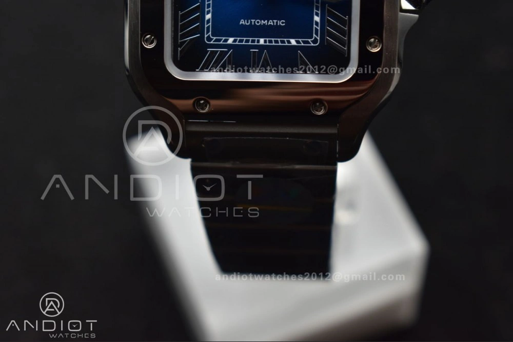 Santos de Cartier 35mm SS BVF 1:1 Best Edition Blue Dial on SS Smart Links Bracelet MIYOTA 9015 V Unisex 235