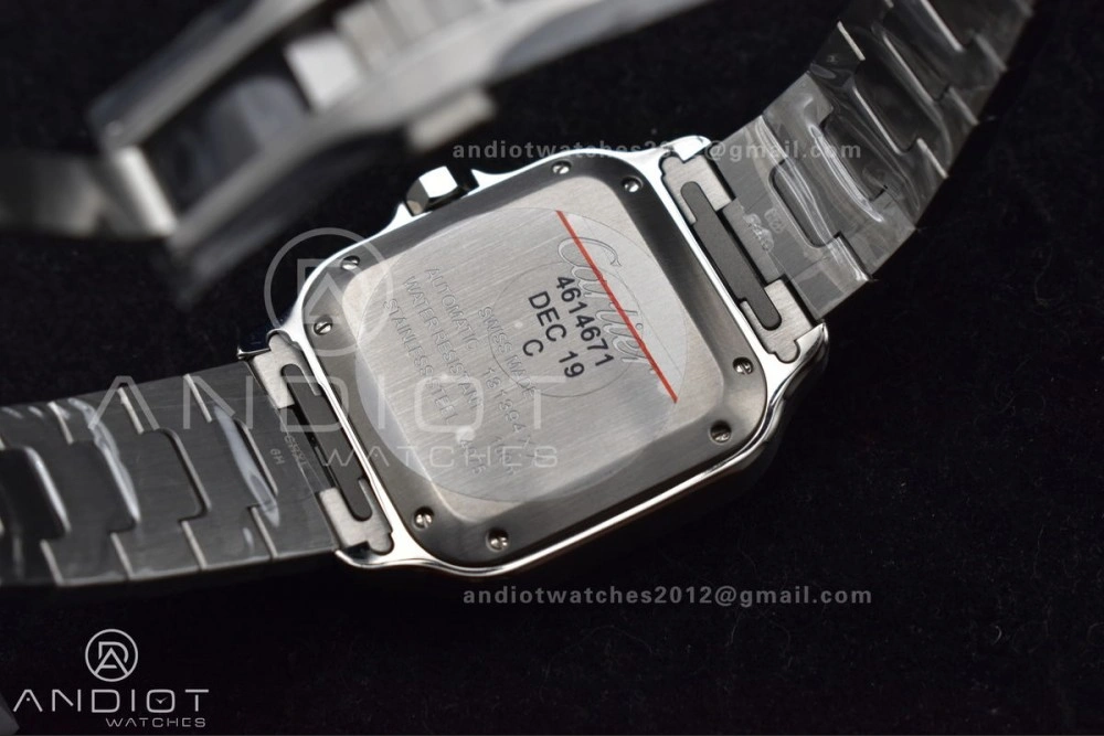 Santos de Cartier 35mm SS BVF 1:1 Best Edition Blue Dial on SS Smart Links Bracelet MIYOTA 9015 V Unisex 235