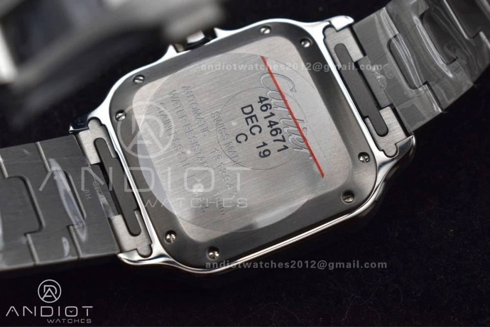 Santos de Cartier 35mm SS BVF 1:1 Best Edition Blue Dial on SS Smart Links Bracelet MIYOTA 9015 V Unisex 235