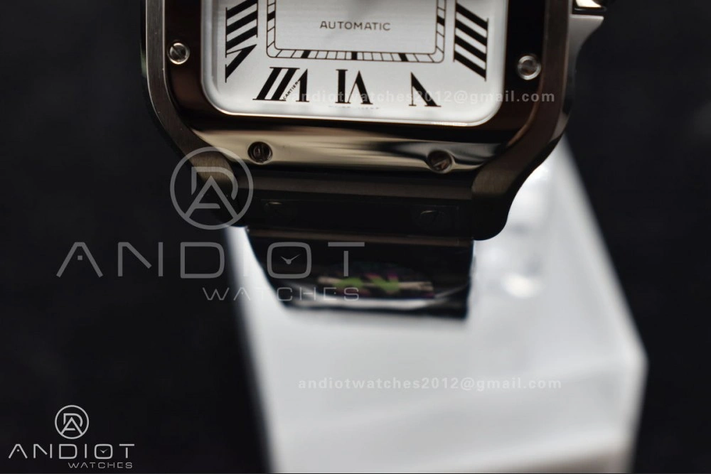 Santos de Cartier 35mm SS BVF 1:1 Best Edition White Dial on SS SmartLinks Bracelet MIYOTA 9015 V Lightweight 217