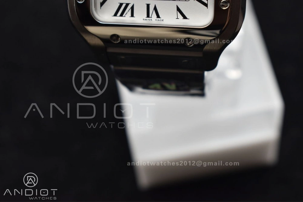 Santos de Cartier 35mm SS BVF 1:1 Best Edition White Dial on SS SmartLinks Bracelet MIYOTA 9015 V Lightweight 217