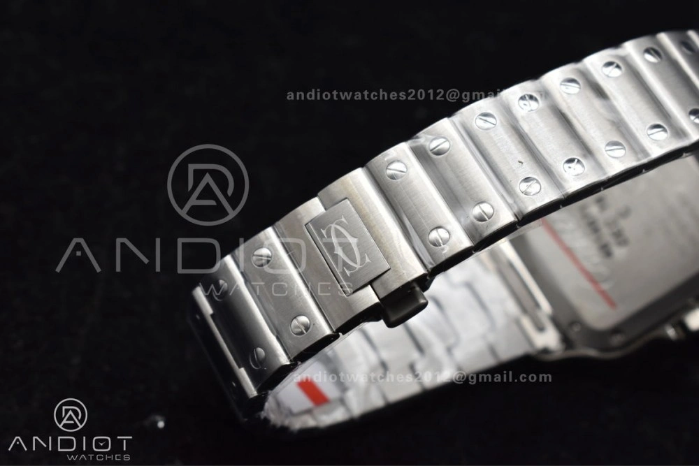 Santos de Cartier 35mm SS BVF 1:1 Best Edition White Dial on SS SmartLinks Bracelet MIYOTA 9015 V Lightweight 217