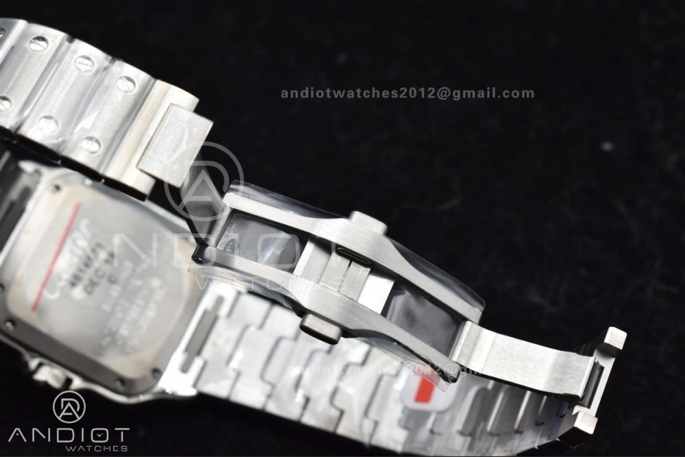 Santos de Cartier 35mm SS BVF 1:1 Best Edition White Dial on SS SmartLinks Bracelet MIYOTA 9015 V Lightweight 217