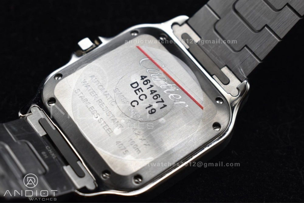Santos de Cartier 35mm SS BVF 1:1 Best Edition White Dial on SS SmartLinks Bracelet MIYOTA 9015 V Lightweight 217
