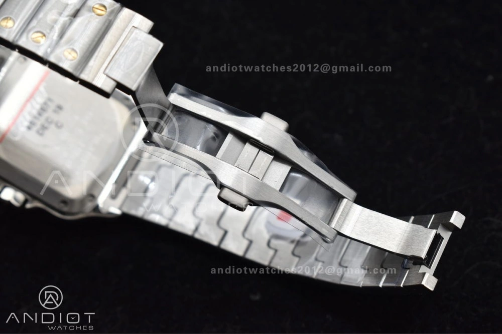 Snug Santos de Cartier 35mm SS YG BVF 1:1 Best Edition White Dial on SS YG SmartLinks Bracelet MIYOTA 9015 V 218