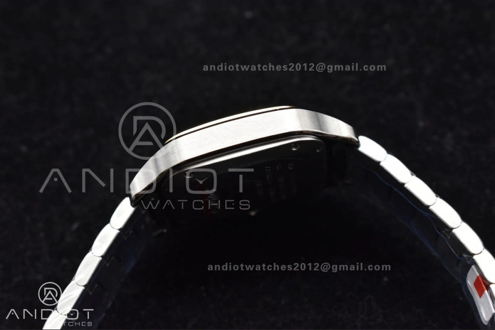 Snug Santos de Cartier 35mm SS YG BVF 1:1 Best Edition White Dial on SS YG SmartLinks Bracelet MIYOTA 9015 V 218