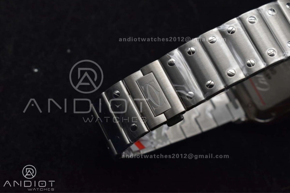 Neat Santos de Cartier 40mm BVF 1:1 Best Edition Brown Dial on SS SmartLinks Bracelet MIYOTA 222