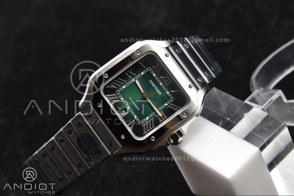 Santos de Cartier 40mm BVF 1:1 Best Edition Green Dial on SS SmartLinks Bracelet MIYOTA Stylish 1057
