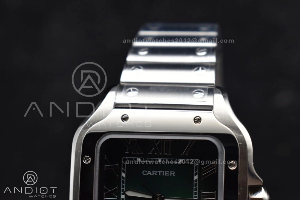 Santos de Cartier 40mm BVF 1:1 Best Edition Green Dial on SS SmartLinks Bracelet MIYOTA Stylish 1057