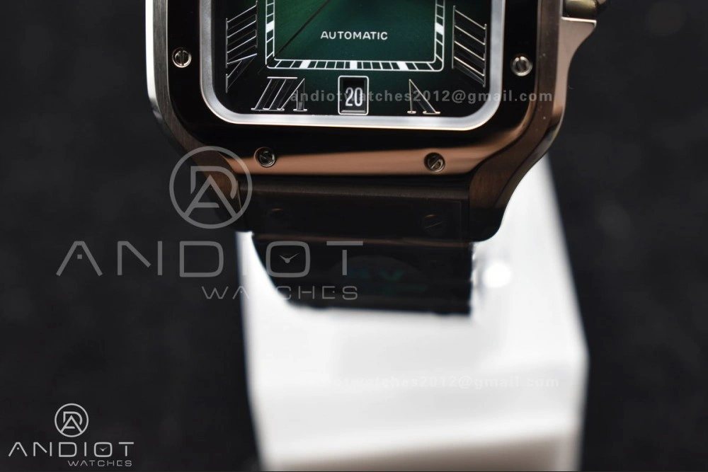 Santos de Cartier 40mm BVF 1:1 Best Edition Green Dial on SS SmartLinks Bracelet MIYOTA Stylish 1057