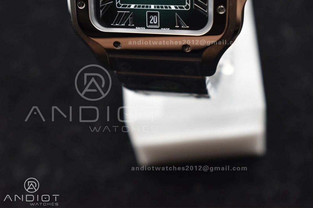 Santos de Cartier 40mm BVF 1:1 Best Edition Green Dial on SS SmartLinks Bracelet MIYOTA Stylish 1057
