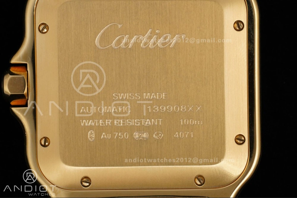 Santos de Cartier 40mm BVF 1:1 Best Edition YG White Dial on YG Smart-Links Bracelet MIYOTA Stretchable 215