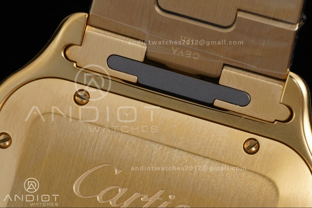 Santos de Cartier 40mm BVF 1:1 Best Edition YG White Dial on YG Smart-Links Bracelet MIYOTA Stretchable 215